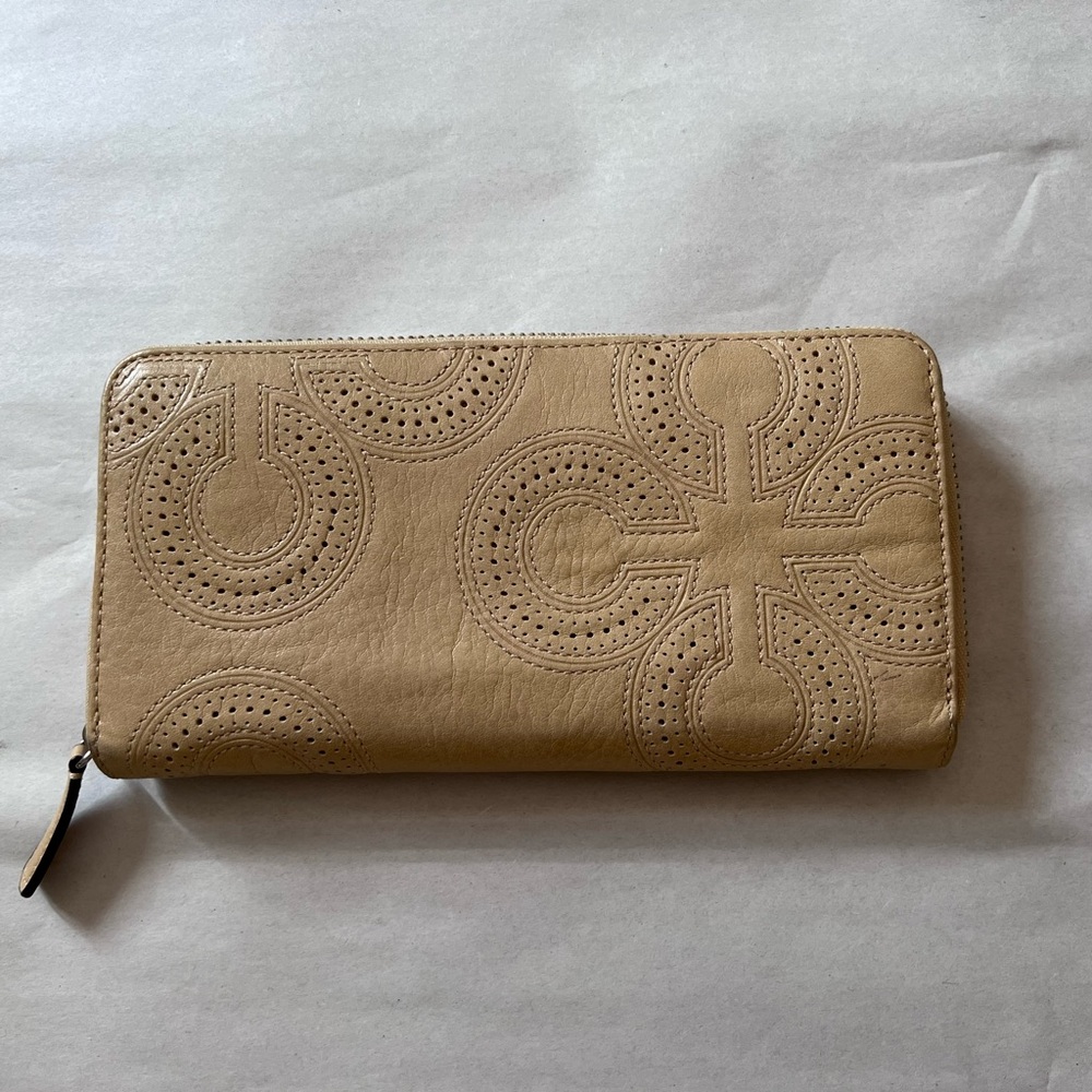 Authentic Coach Inlaid Perforated Leather Reese Wallet